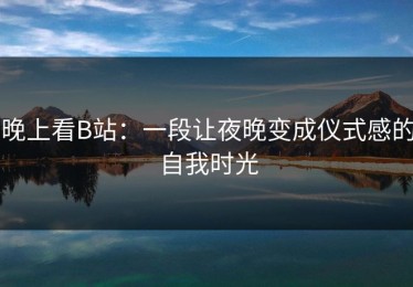 晚上看B站：一段让夜晚变成仪式感的自我时光