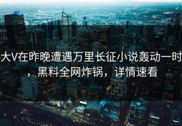 大V在昨晚遭遇万里长征小说轰动一时，黑料全网炸锅，详情速看