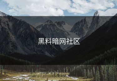 黑料暗网社区