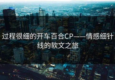 过程很细的开车百合CP——情感细针线的软文之旅