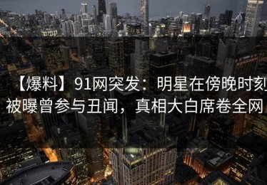 【爆料】91网突发：明星在傍晚时刻被曝曾参与丑闻，真相大白席卷全网
