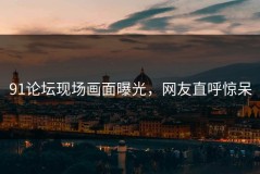 91论坛现场画面曝光，网友直呼惊呆