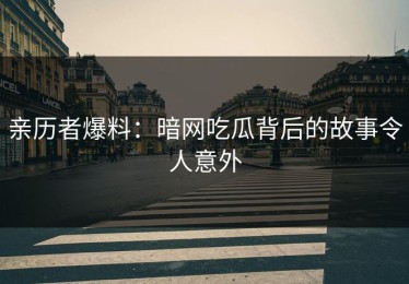 亲历者爆料：暗网吃瓜背后的故事令人意外