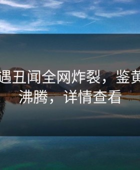 网红遭遇丑闻全网炸裂，鉴黄师全网沸腾，详情查看