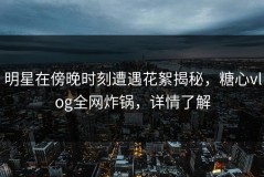 明星在傍晚时刻遭遇花絮揭秘，糖心vlog全网炸锅，详情了解